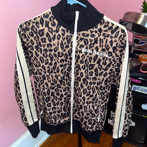 🐆AUTHENTIC PALM ANGELS ZIP-UP JACKET • LIKE NEW 🐆 Mens XS • UNISEX - Picture 1 of 6
